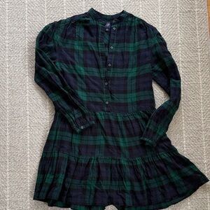 Gap Green and Blue Plaid Dress Size Small Tall - Like New - women’s